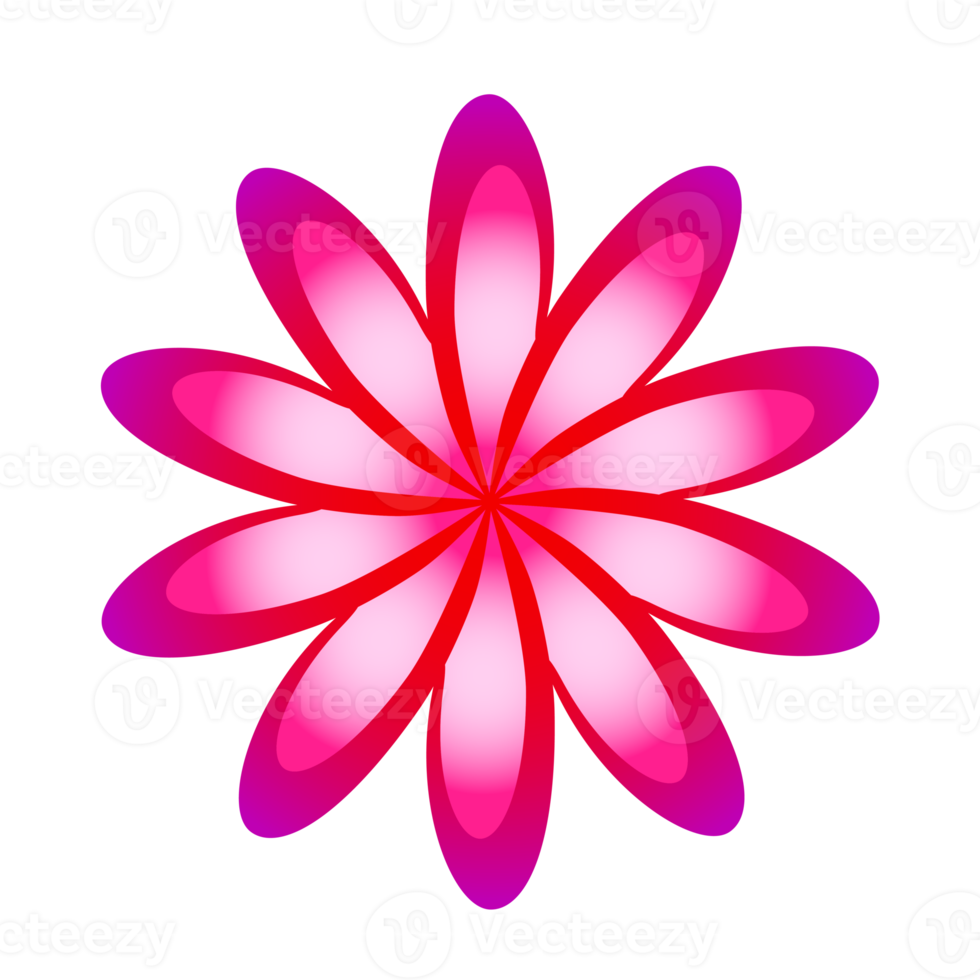 Botanical icon with vibrant colors and gradient. PNG with transparent background.
