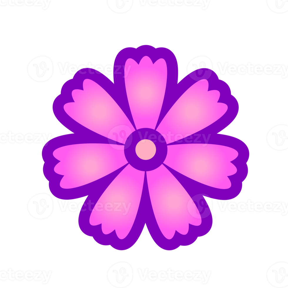 Botanical icon with vibrant colors and gradient. PNG with transparent background.