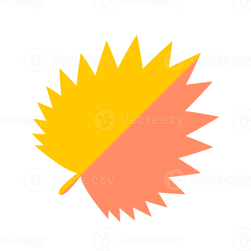 Botanical icon with vibrant colors and gradient. PNG with transparent background.