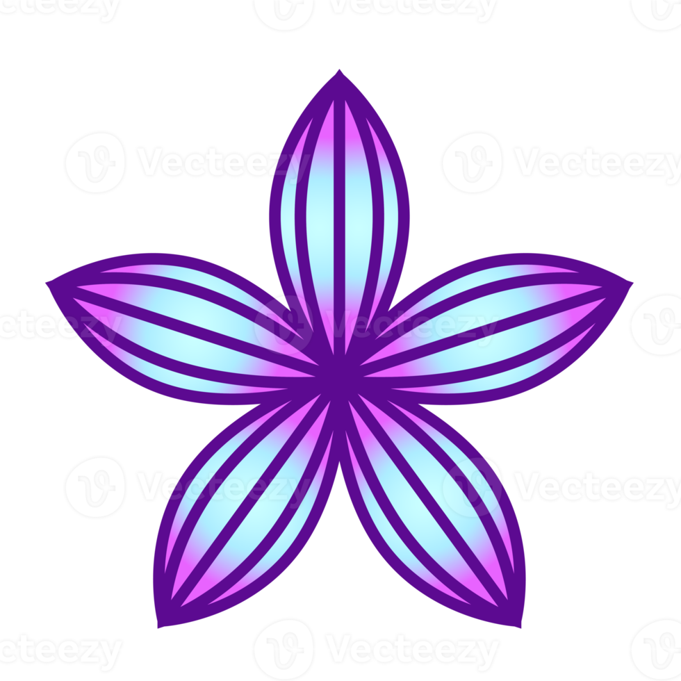 Botanical icon with vibrant colors and gradient. PNG with transparent background.