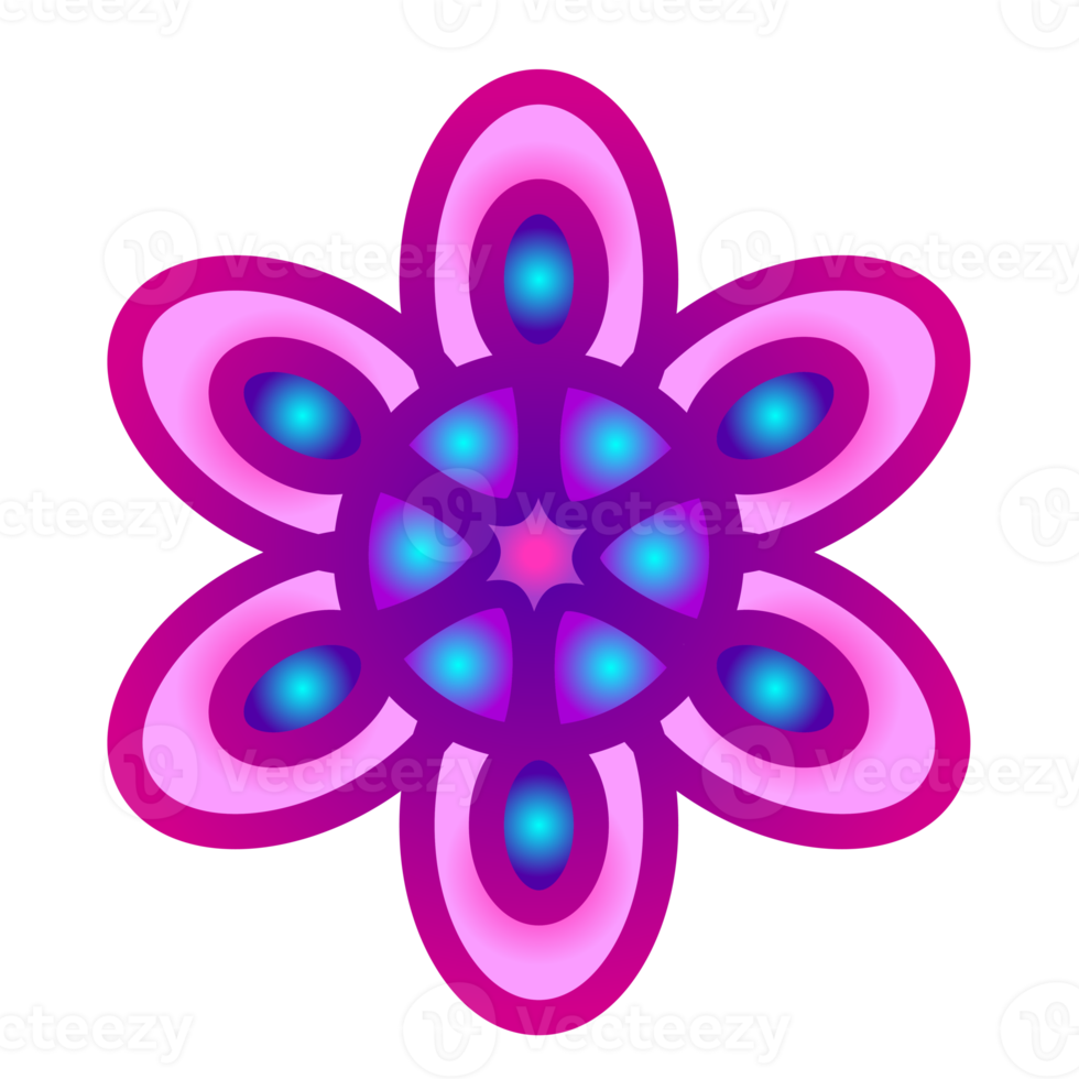Botanical icon with vibrant colors and gradient. PNG with transparent background.