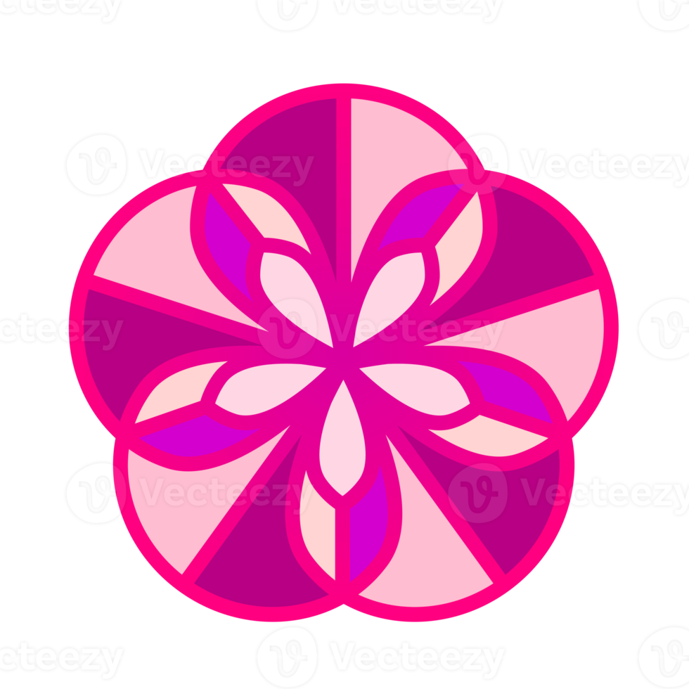 Botanical icon with vibrant colors and gradient. PNG with transparent background.