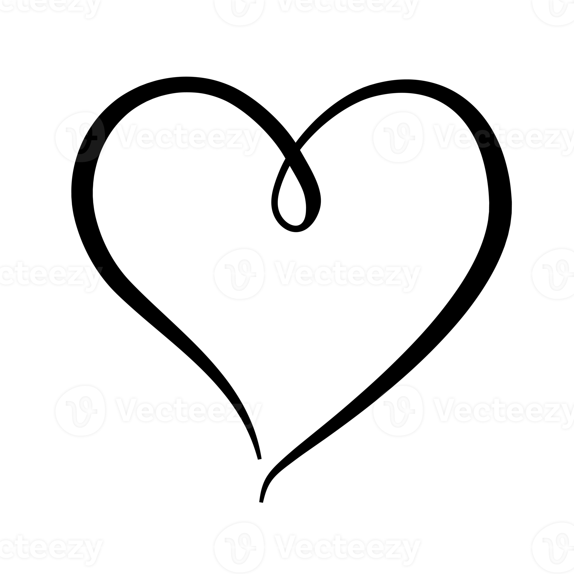 Abstract, stylized heart icon, PNG with transparent background 12301968 PNG