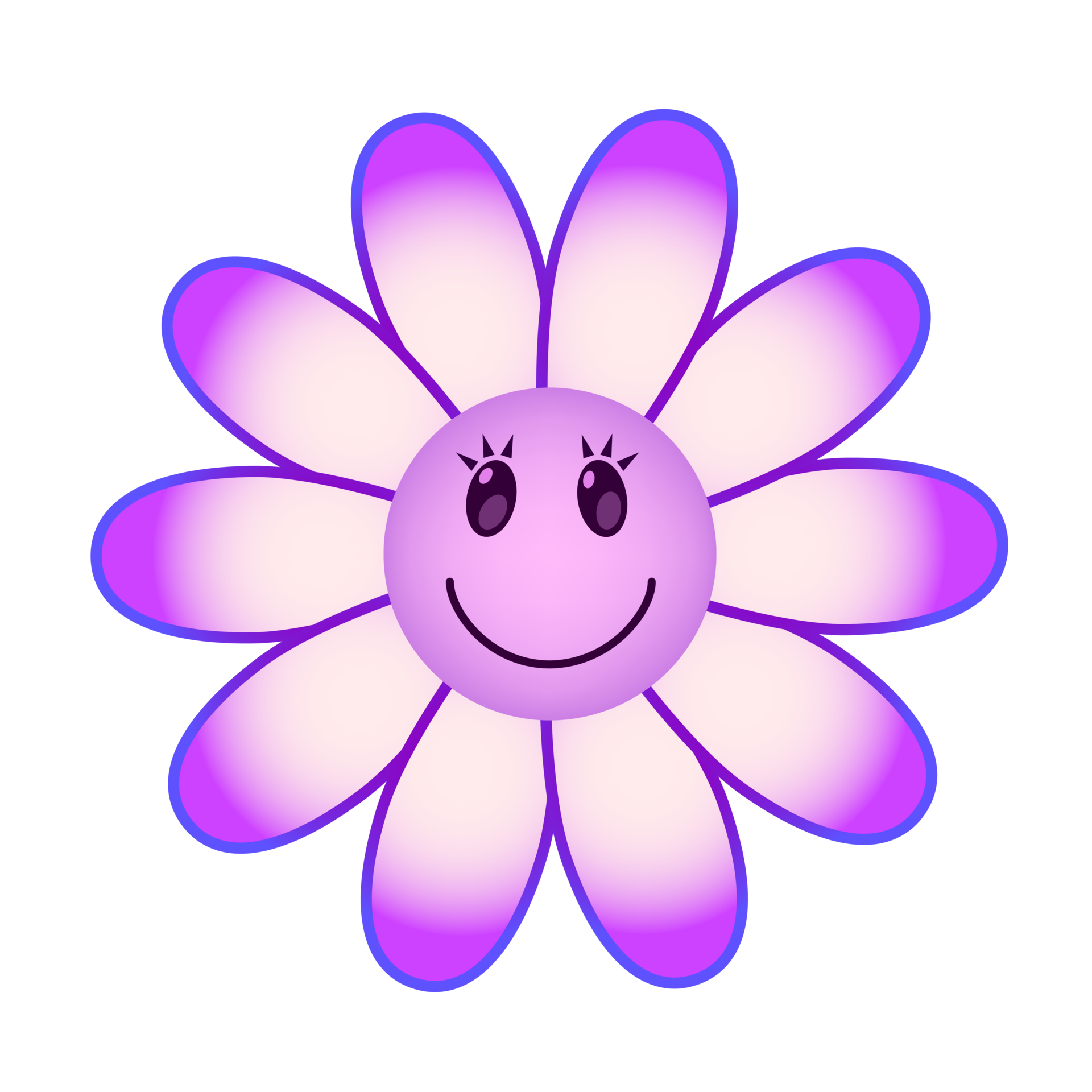 Free Smiling flowers with vibrant gradient colors. PNG with transparent  background. 12301978 PNG with Transparent Background