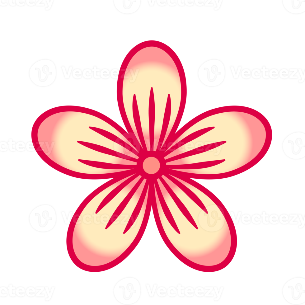 Botanical icon with vibrant colors and gradient. PNG with transparent background.