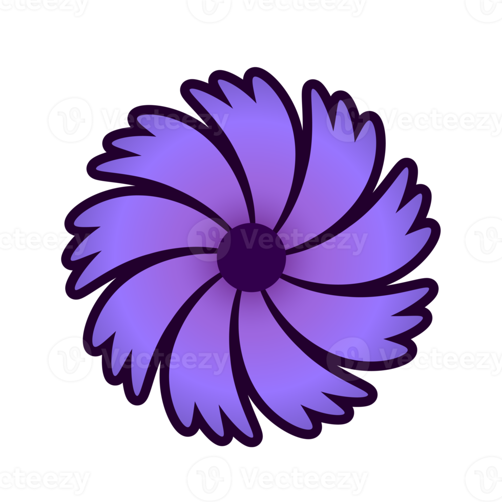 Botanical icon with vibrant colors and gradient. PNG with transparent background.