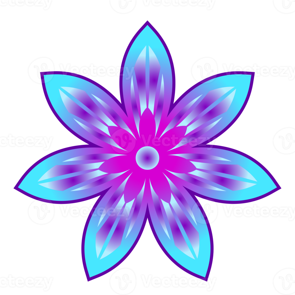 Botanical icon with vibrant colors and gradient. PNG with transparent background.