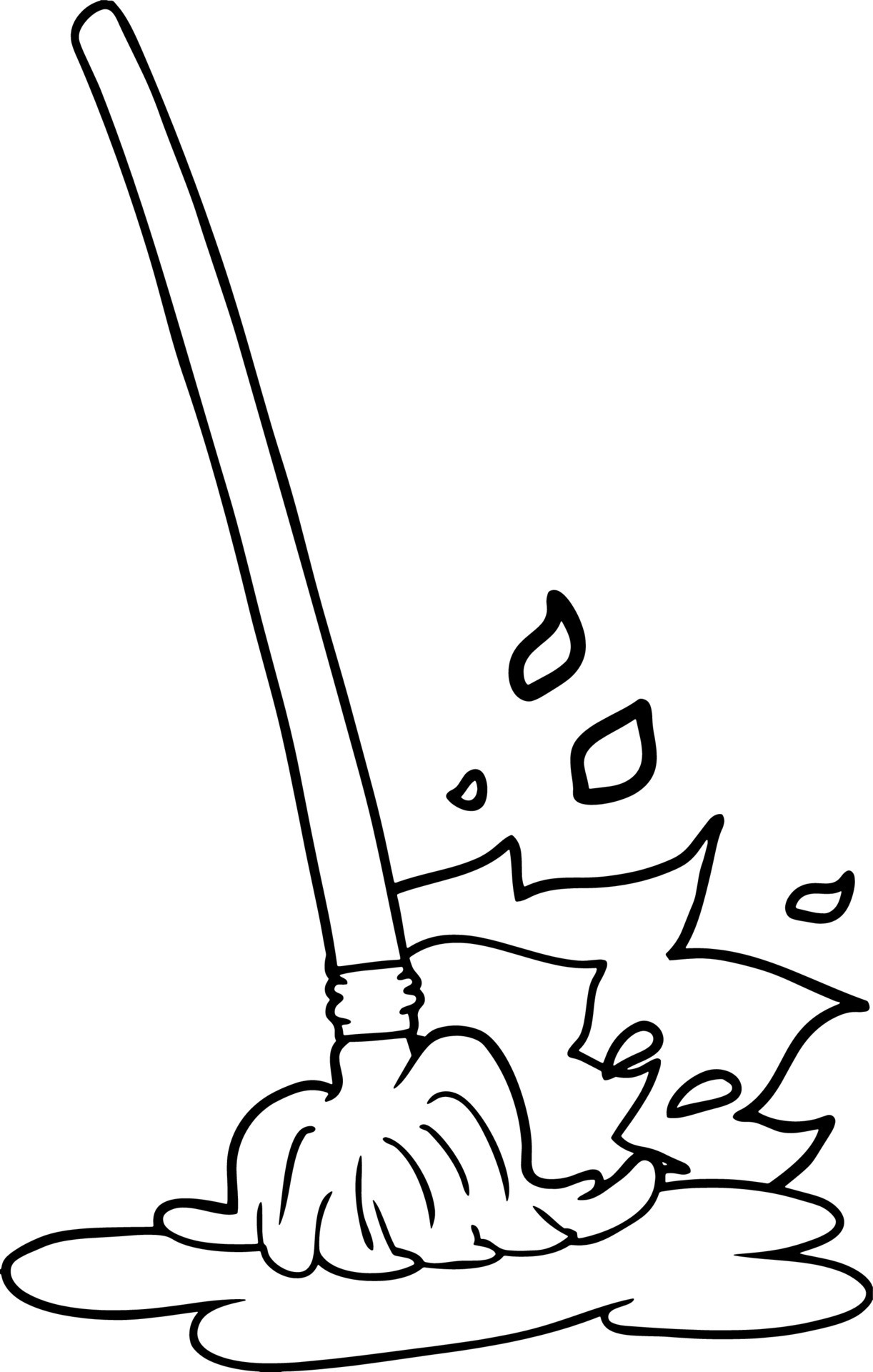 fregona mojada de dibujos animados 12302036 Vector en Vecteezy