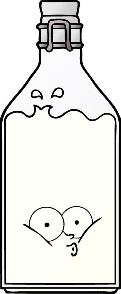 cartoon old bottle vector