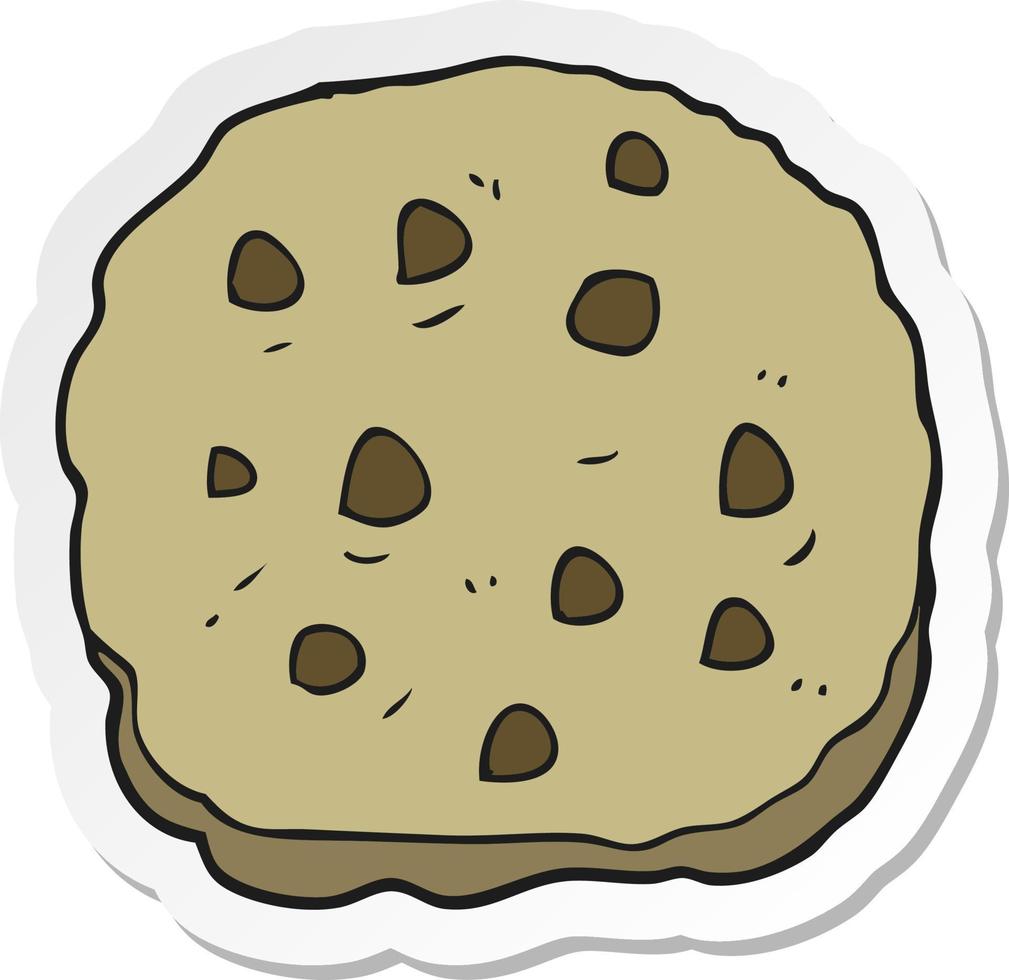 pegatina de una galleta de dibujos animados vector