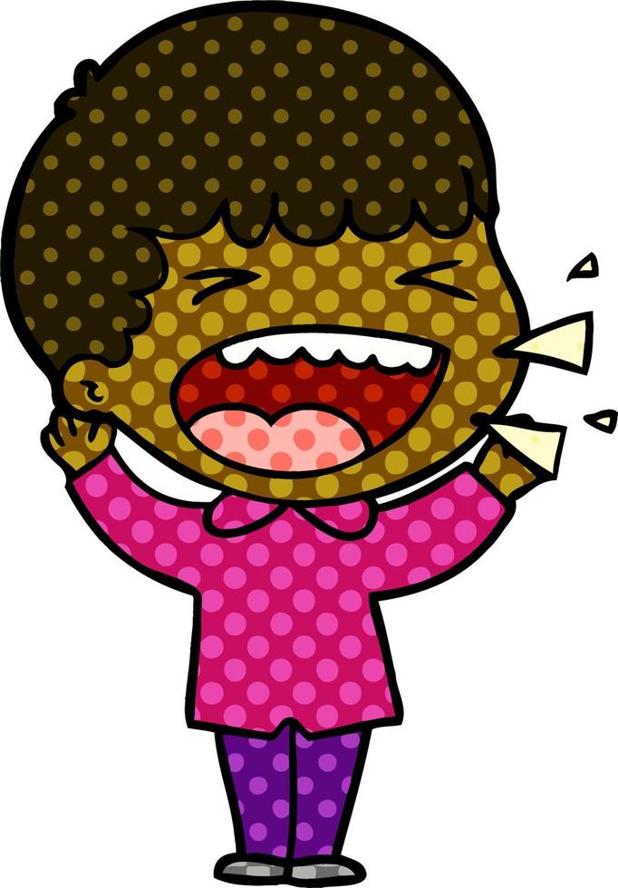 cartoon laughing man vector
