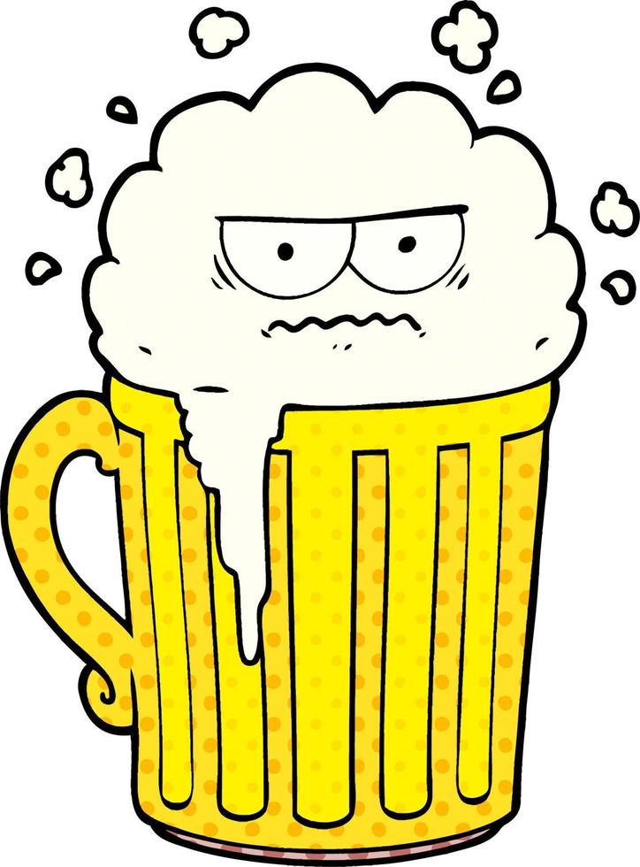 cartoon mug of beer vector