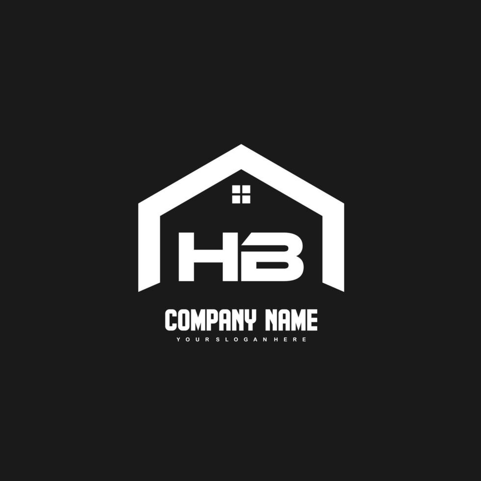 HB Initial Letters Logo design vector for construction, home, real ...