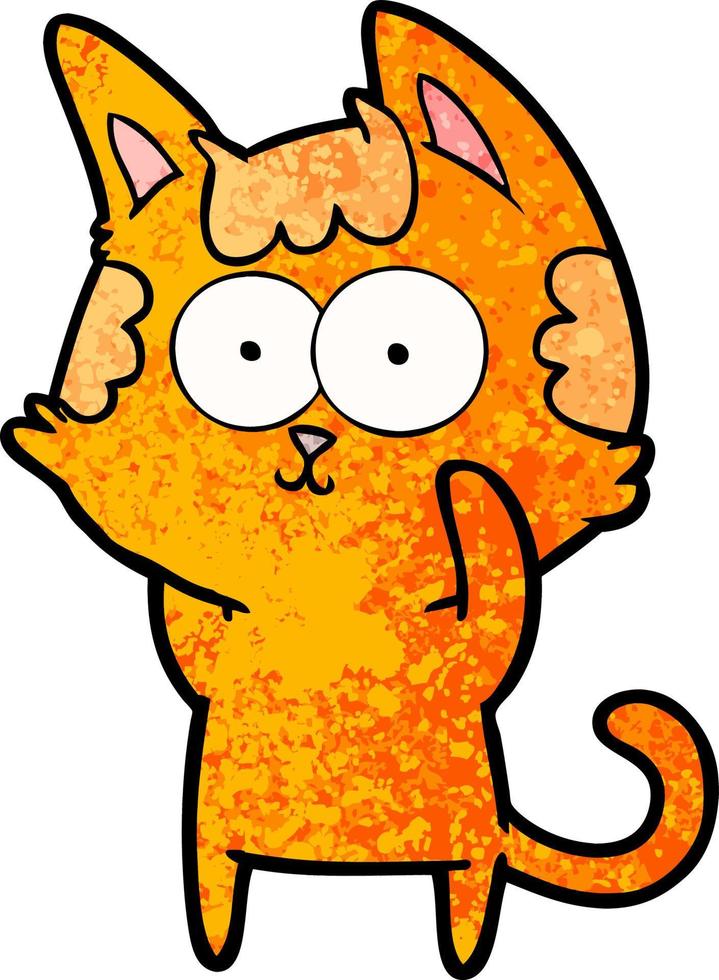 happy cartoon cat vector