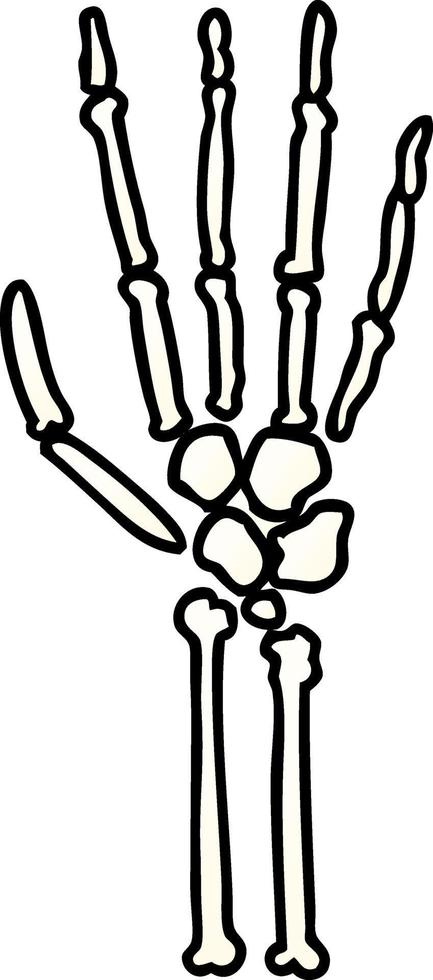 cartoon skeleton hand vector