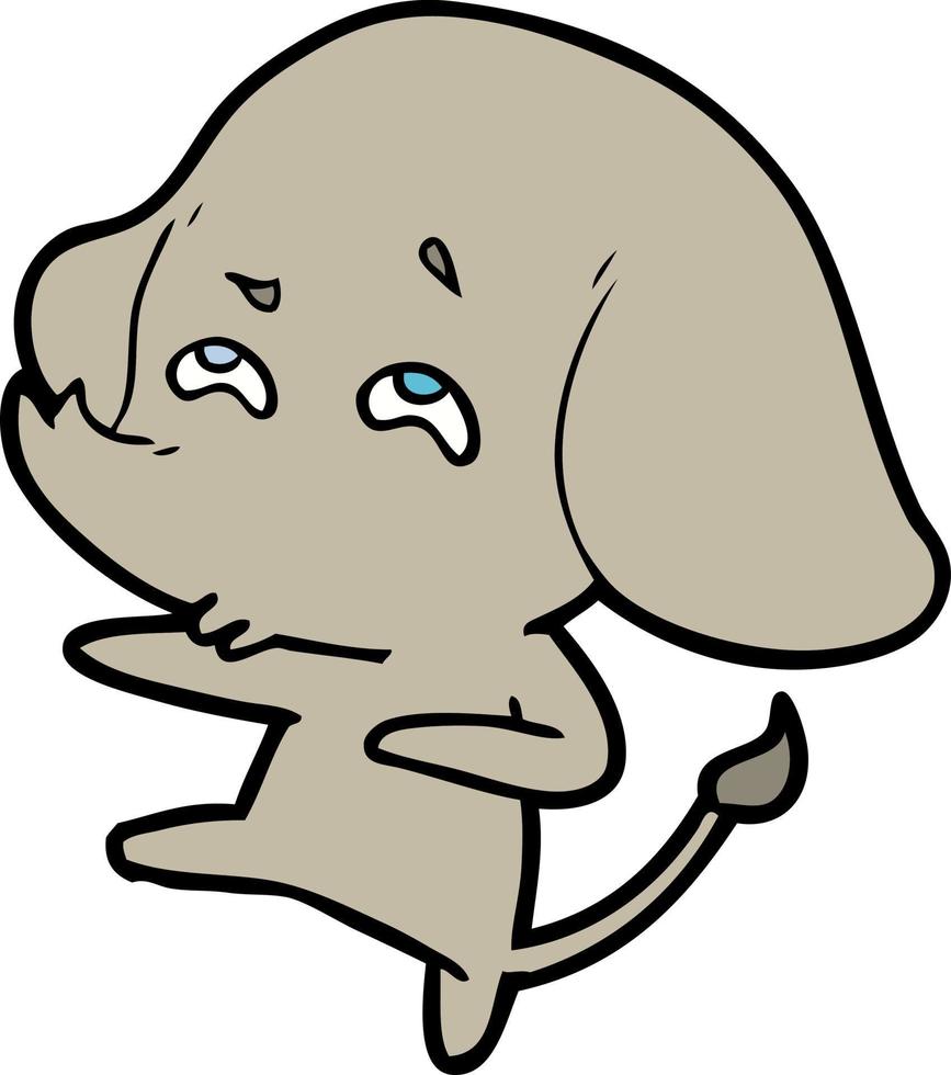 cartoon elephant remembering vector