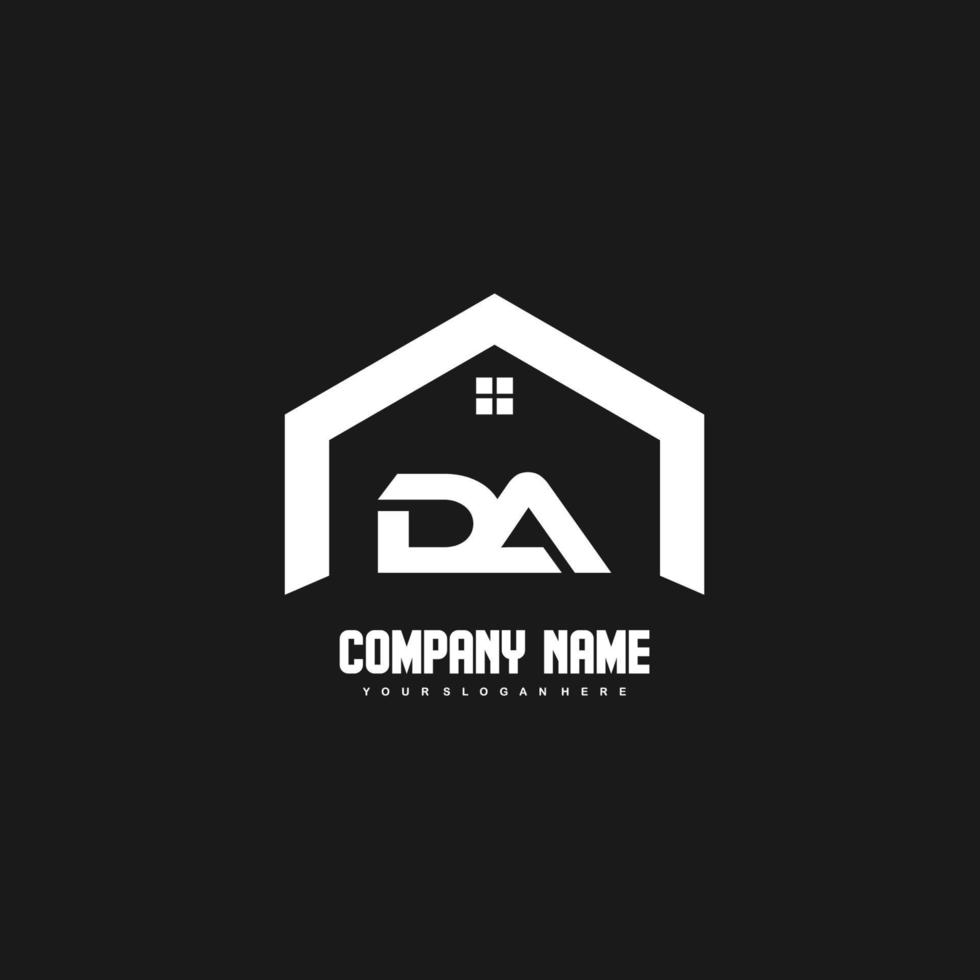 DA Initial Letters Logo design vector for construction, home, real estate, building, property.