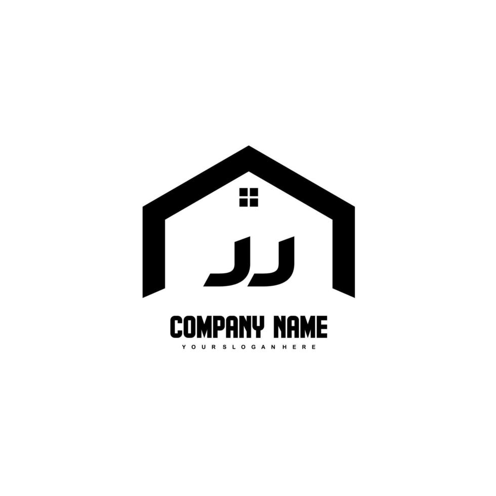 JJ Initial Letters Logo design vector for construction, home, real estate, building, property.