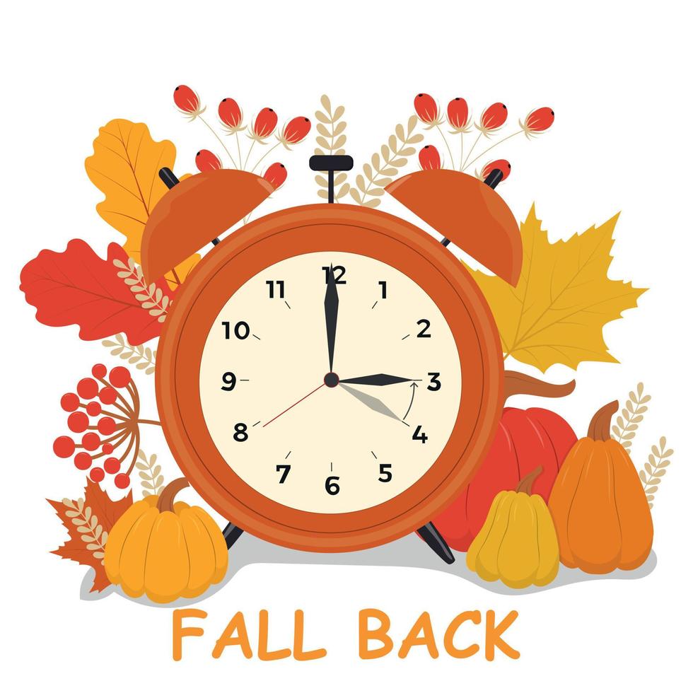 Fall Back concept vector