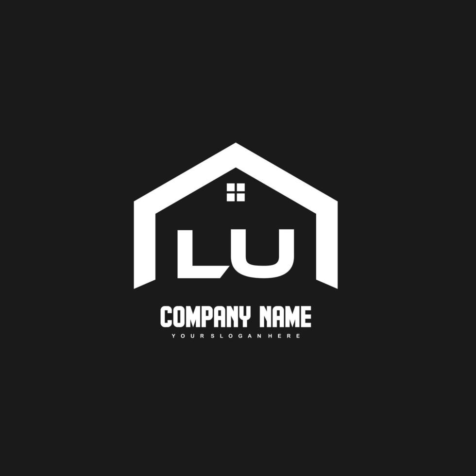 LU Initial Letters Logo design vector for construction, home, real estate, building, property.