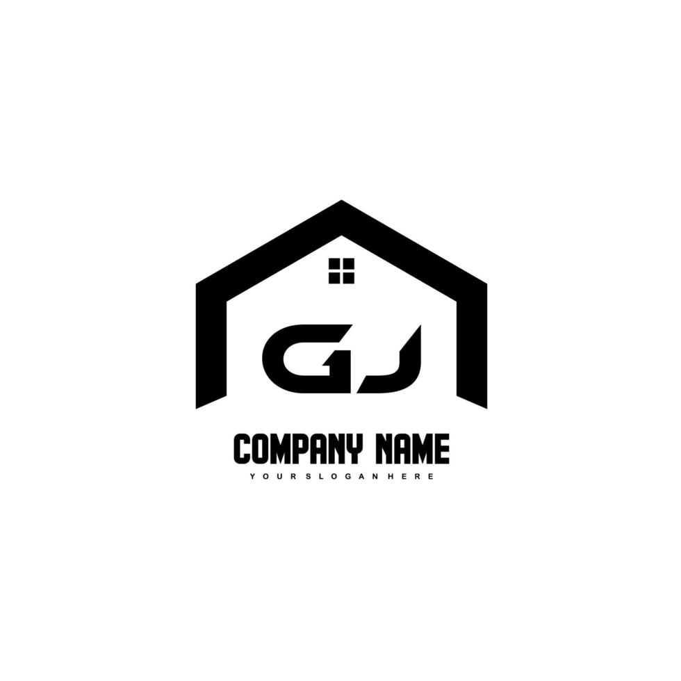 GJ Initial Letters Logo design vector for construction, home, real estate, building, property.