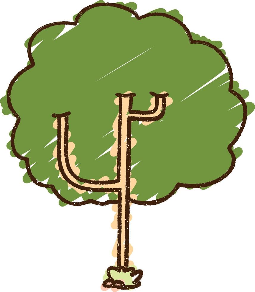 Tree Chalk Drawing 12302896 Vector Art at Vecteezy