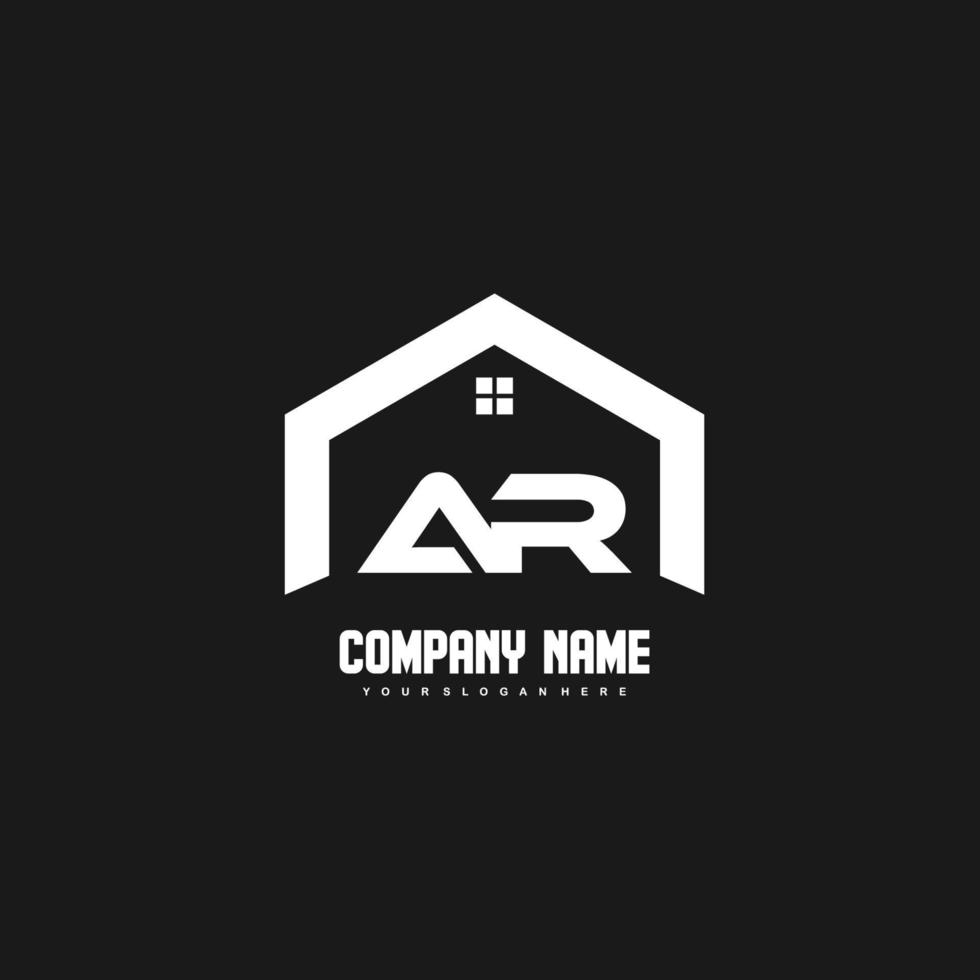 AR Initial Letters Logo design vector for construction, home, real estate, building, property.