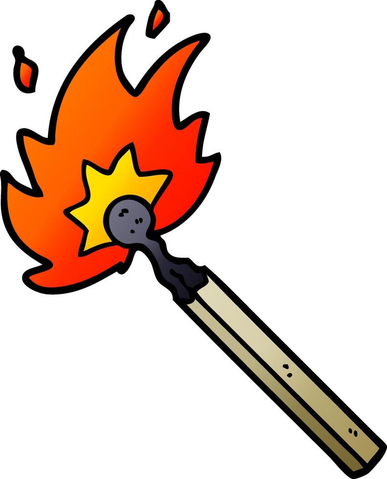 fósforo ardiente de dibujos animados vector