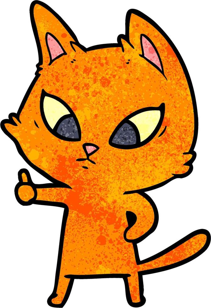 confused cartoon cat vector