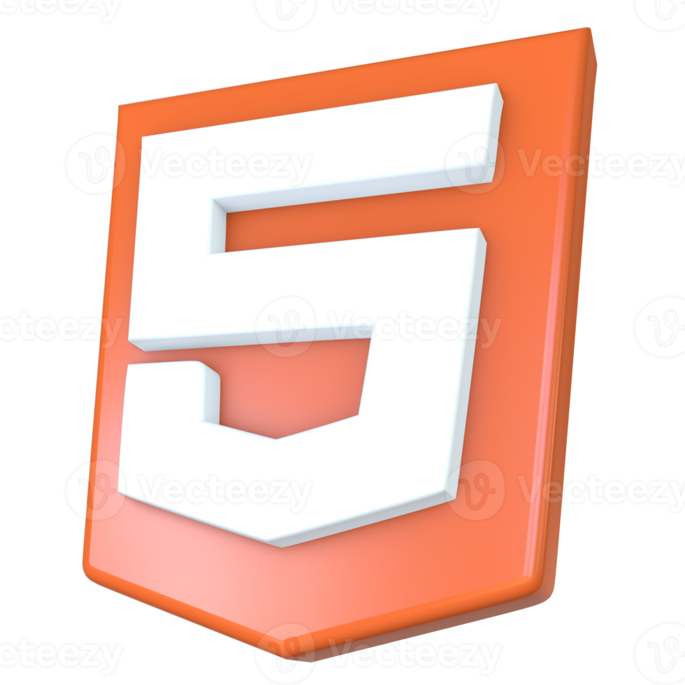 gestileerde 3d html logo kant visie png