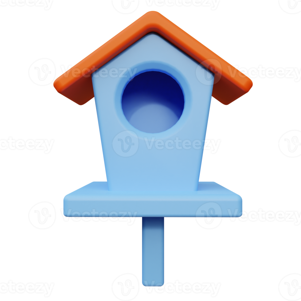 3D-Vogelhaus-Illustration png