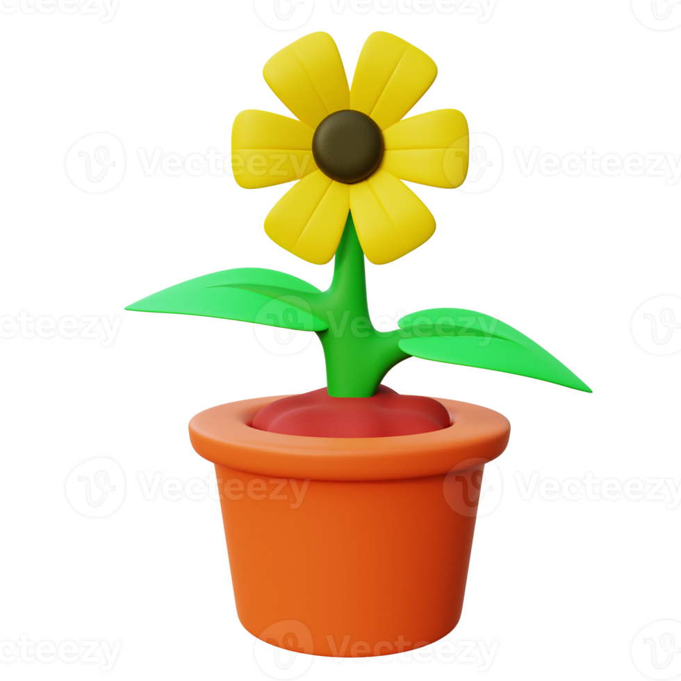 3D Sunflower Icon png