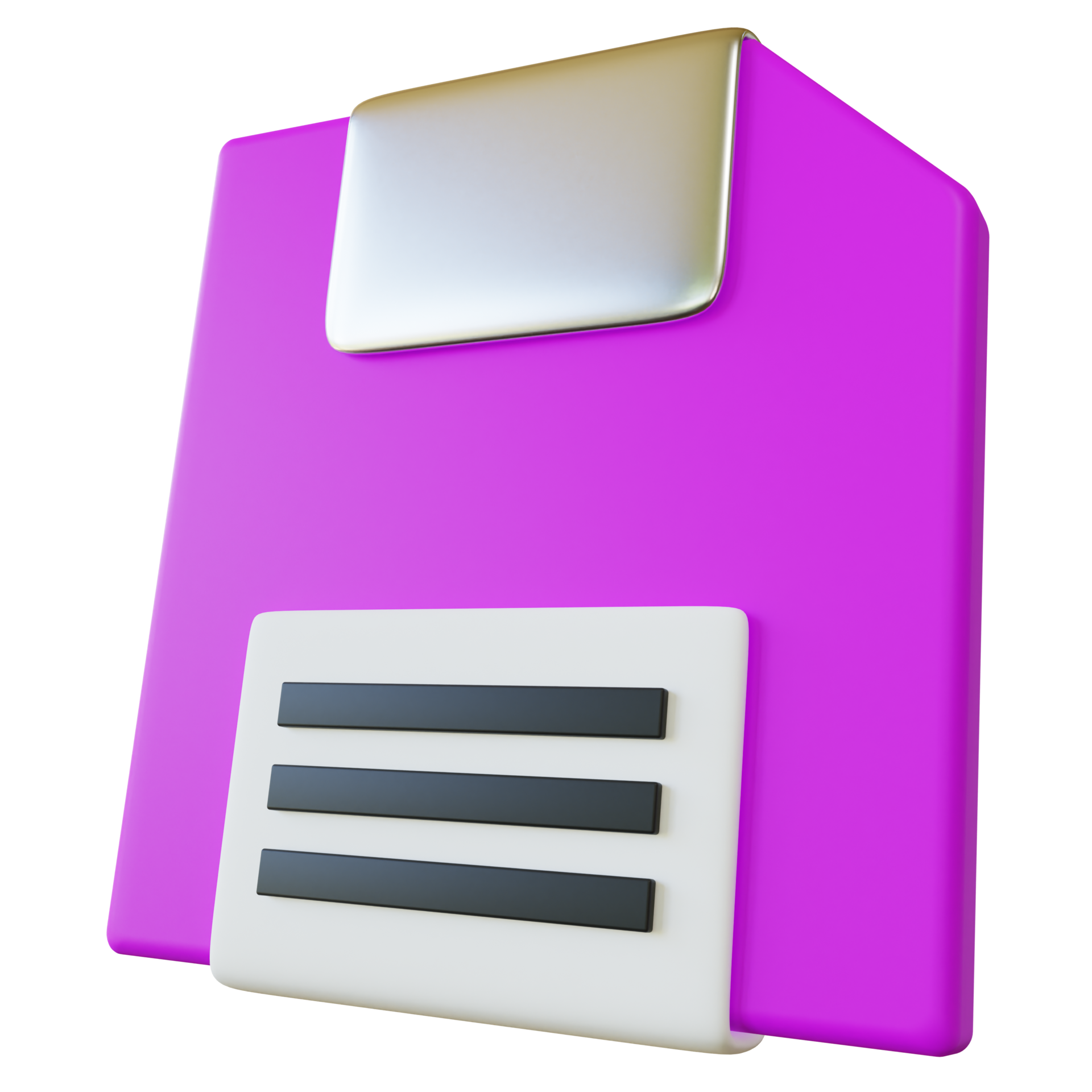 Stylized 3D Floppy Disk Memory Illustration 12302997 PNG