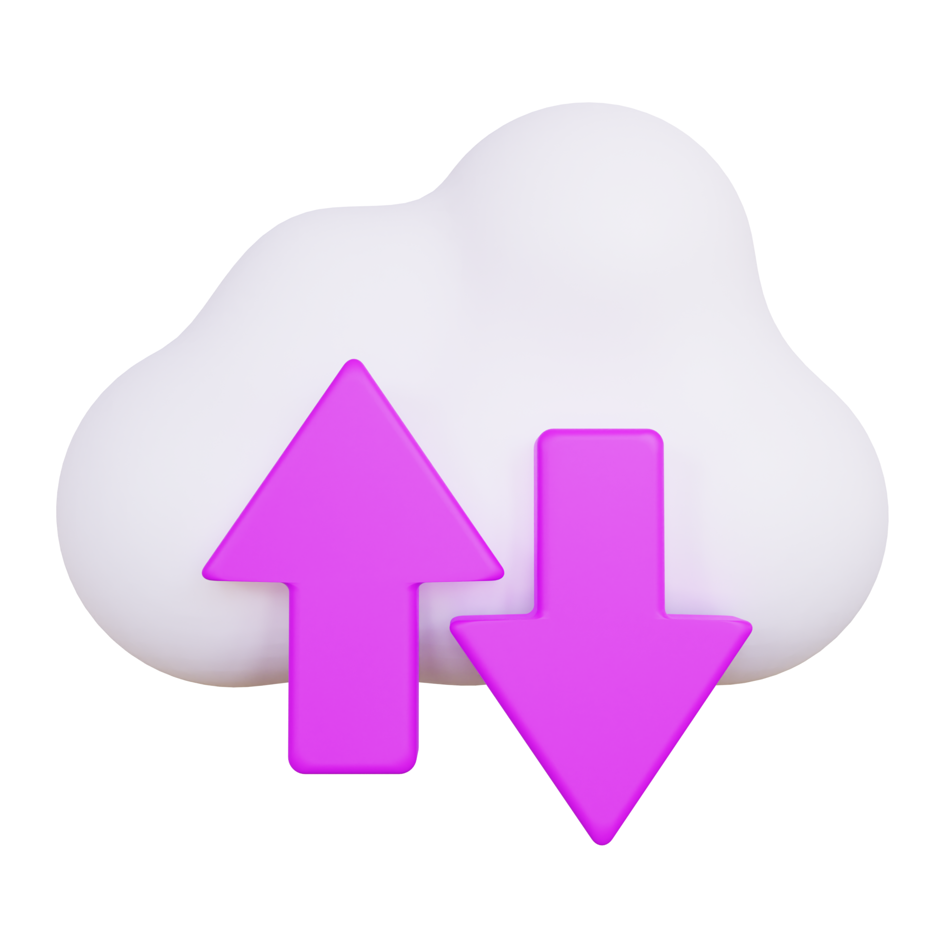 Free Stylized 3D Upload Download Icon Design 12303007 PNG with