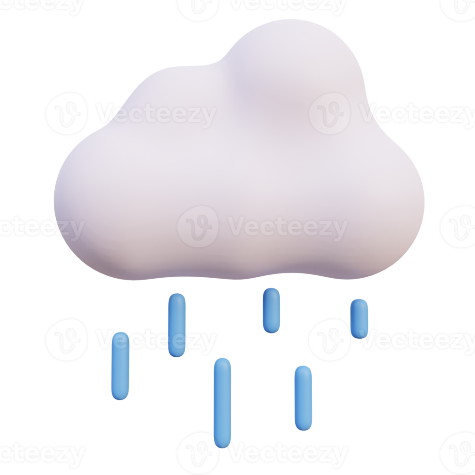 icône de temps de pluie 3d png