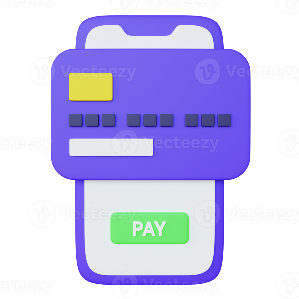 3D Online Payment Illustration png