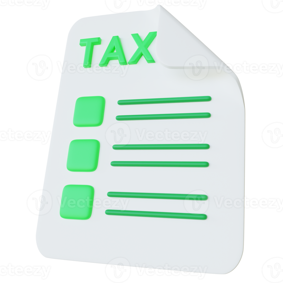 3D Tax Document png