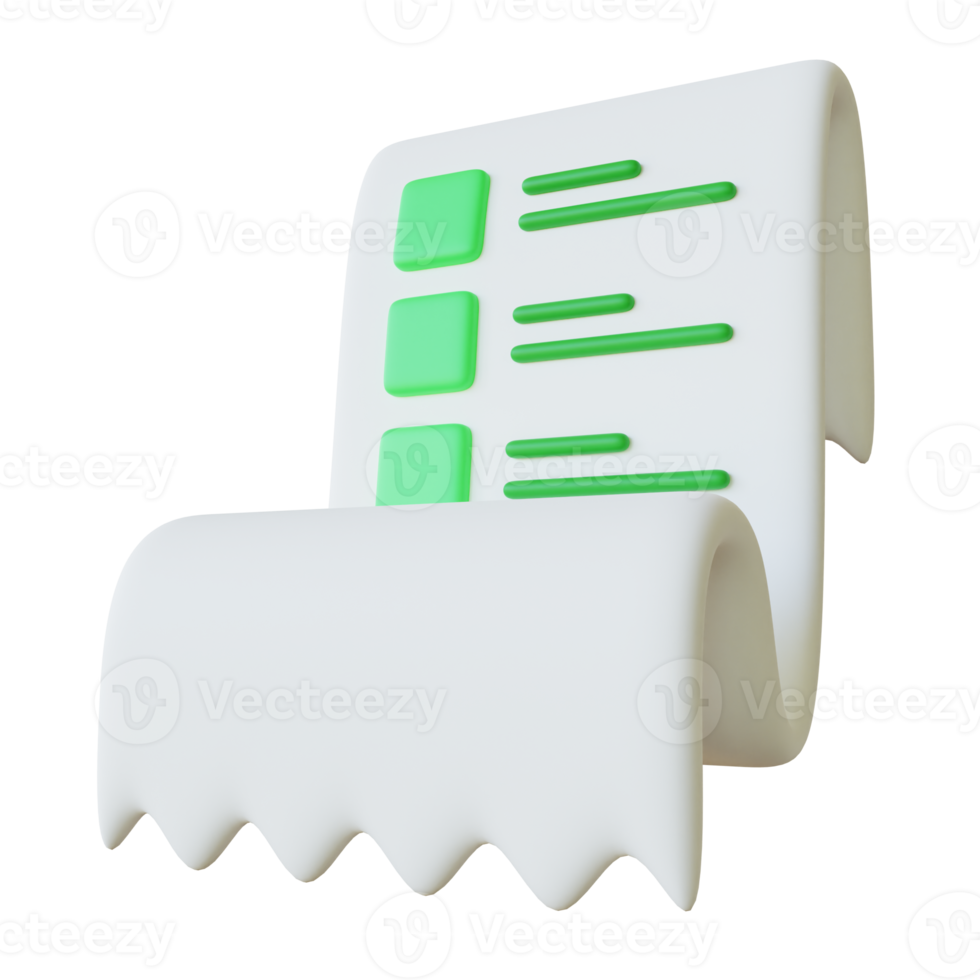 3D Invoice Illustration png