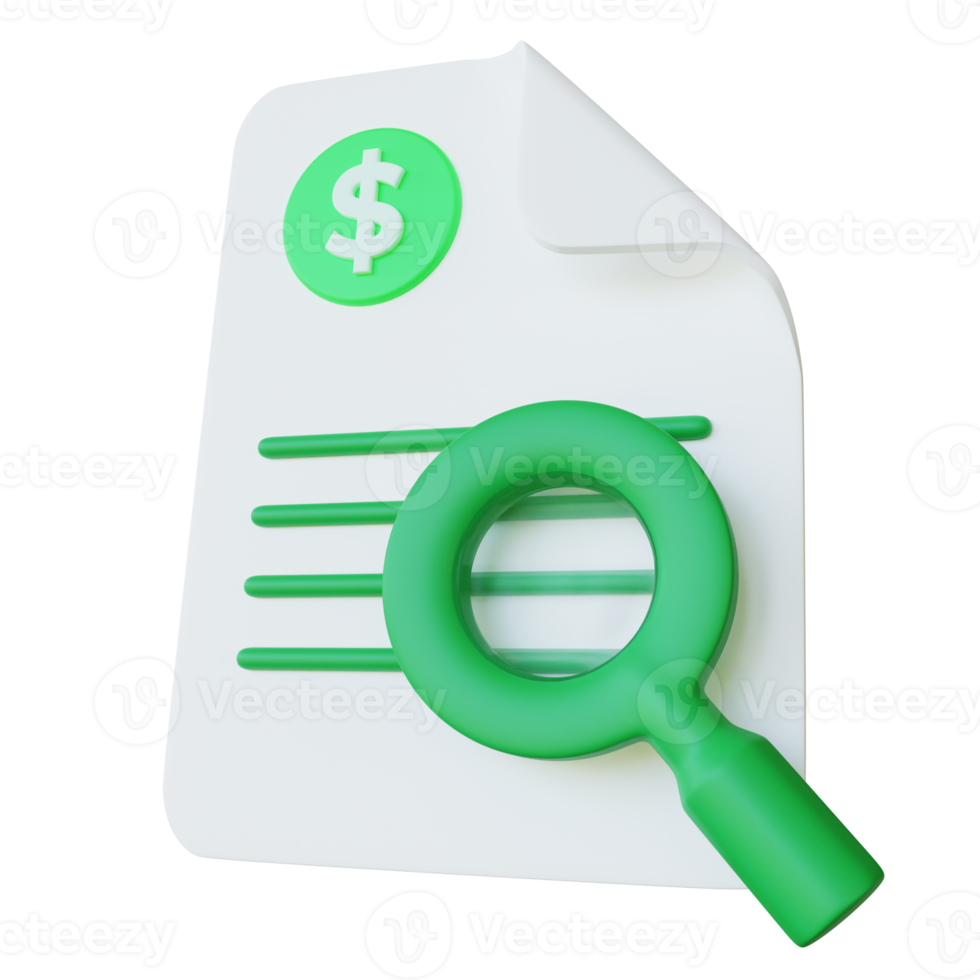 3D Payment Document Illustration png