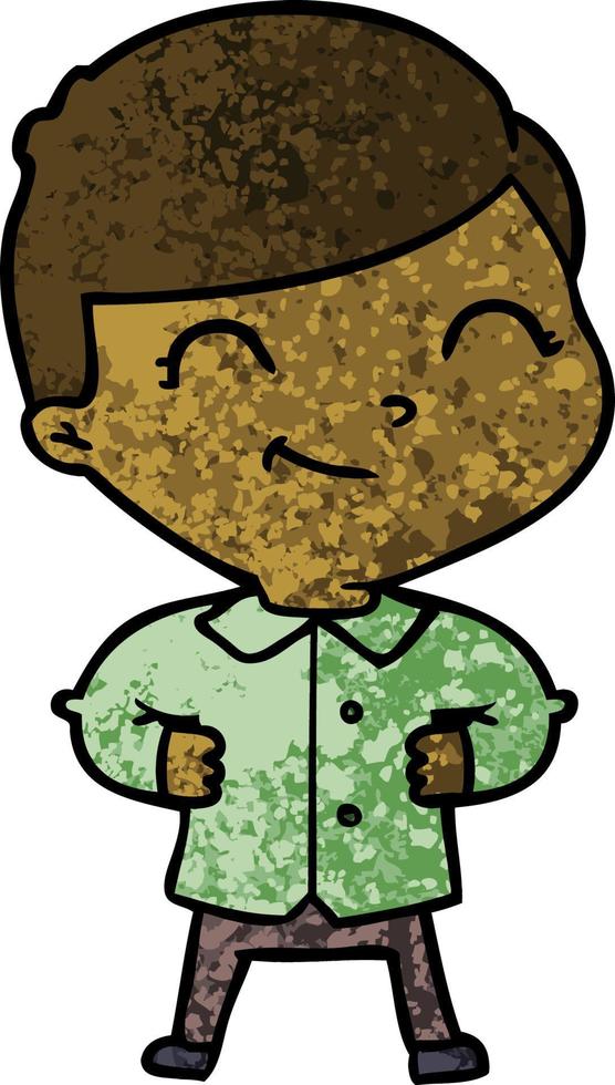 cartoon boy with hands on hips vector
