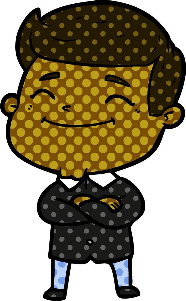happy cartoon man vector