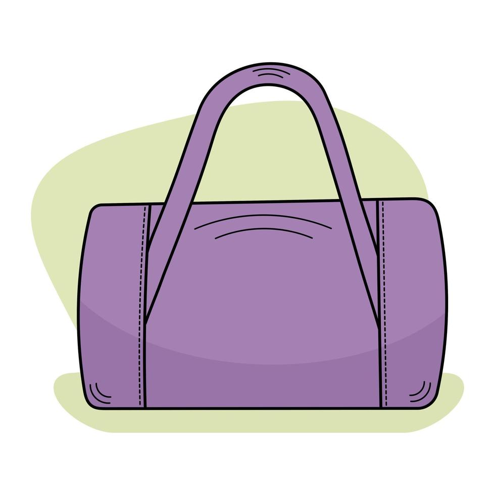 arte de línea a mano alzada de la silueta del bolso de mujer. prenda de ropa. accesorio. ilustración aislada. vector