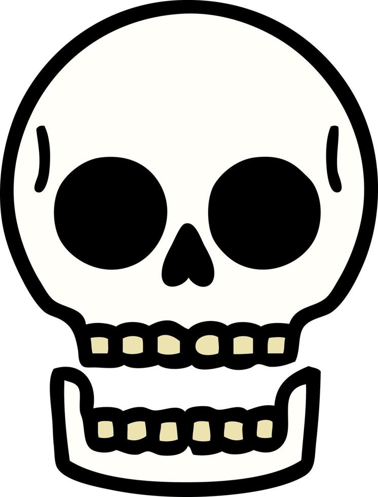 traditional tattoo of a skull vector