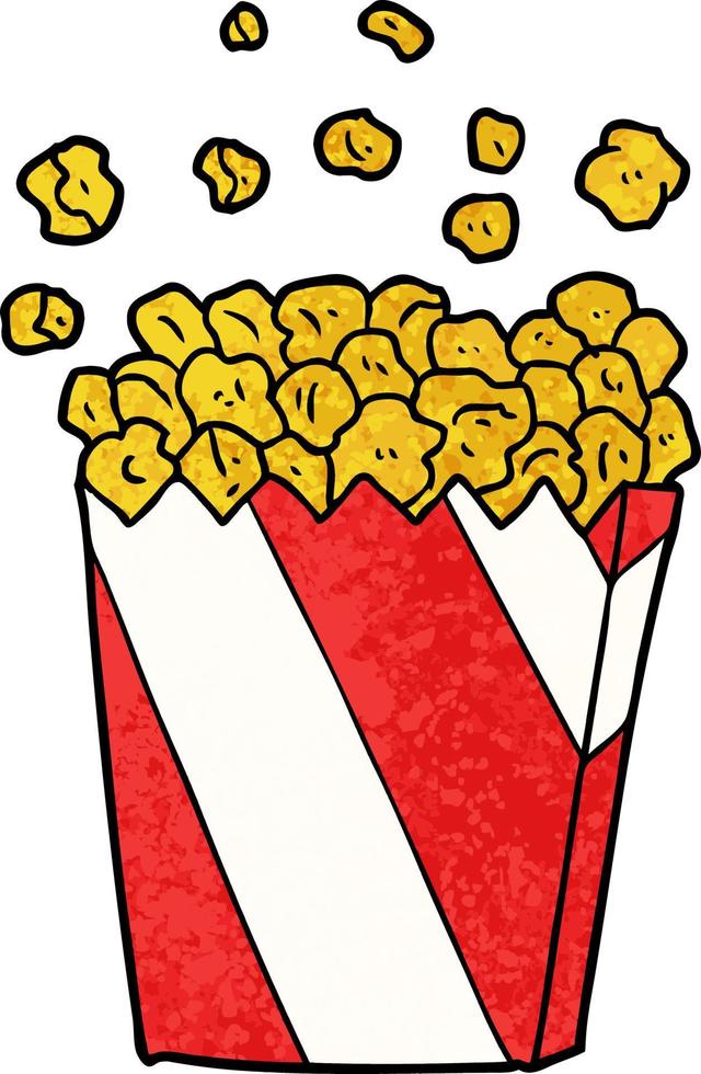 cartoon cinema popcorn vector