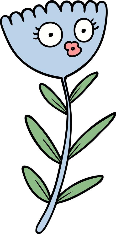 cartoon flower dancing vector