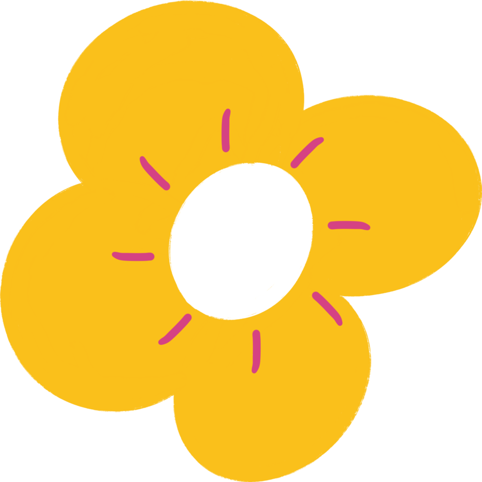 icône de fleur jaune png