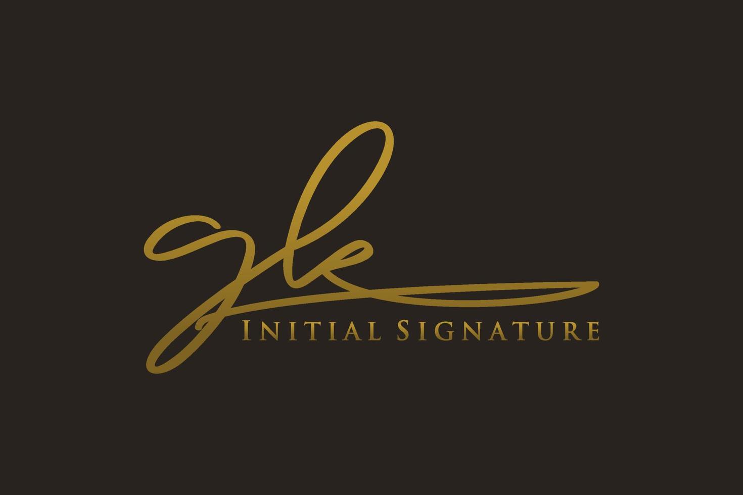 Initial GK Letter Signature Logo Template elegant design logo. Hand drawn Calligraphy lettering Vector illustration.