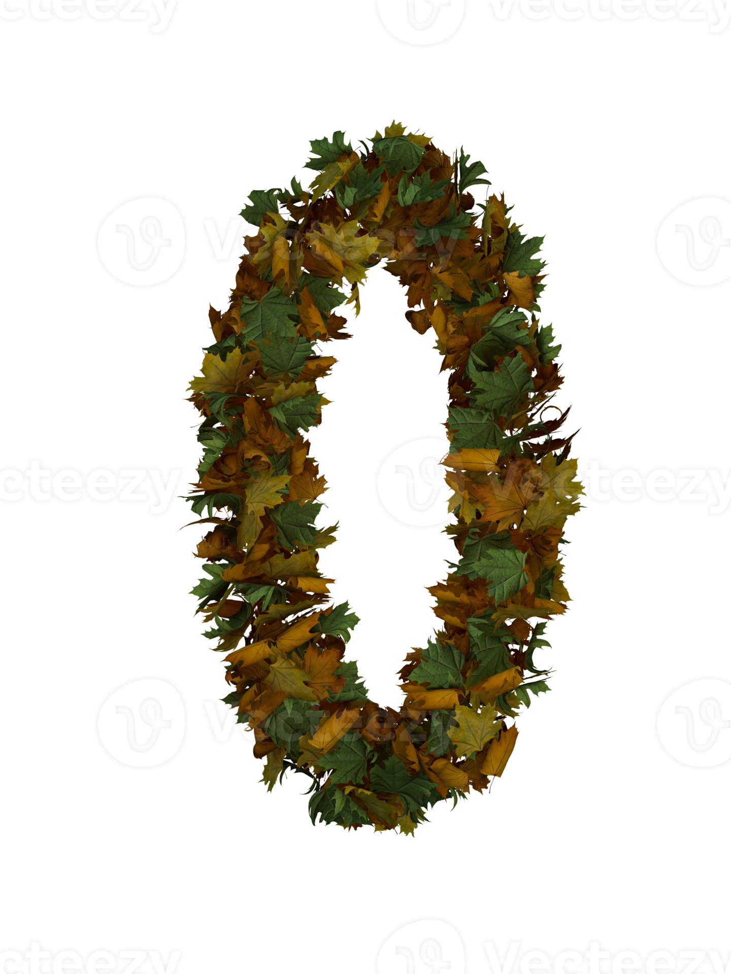 Text made out of autumn leafe typeface 0 12304614 png