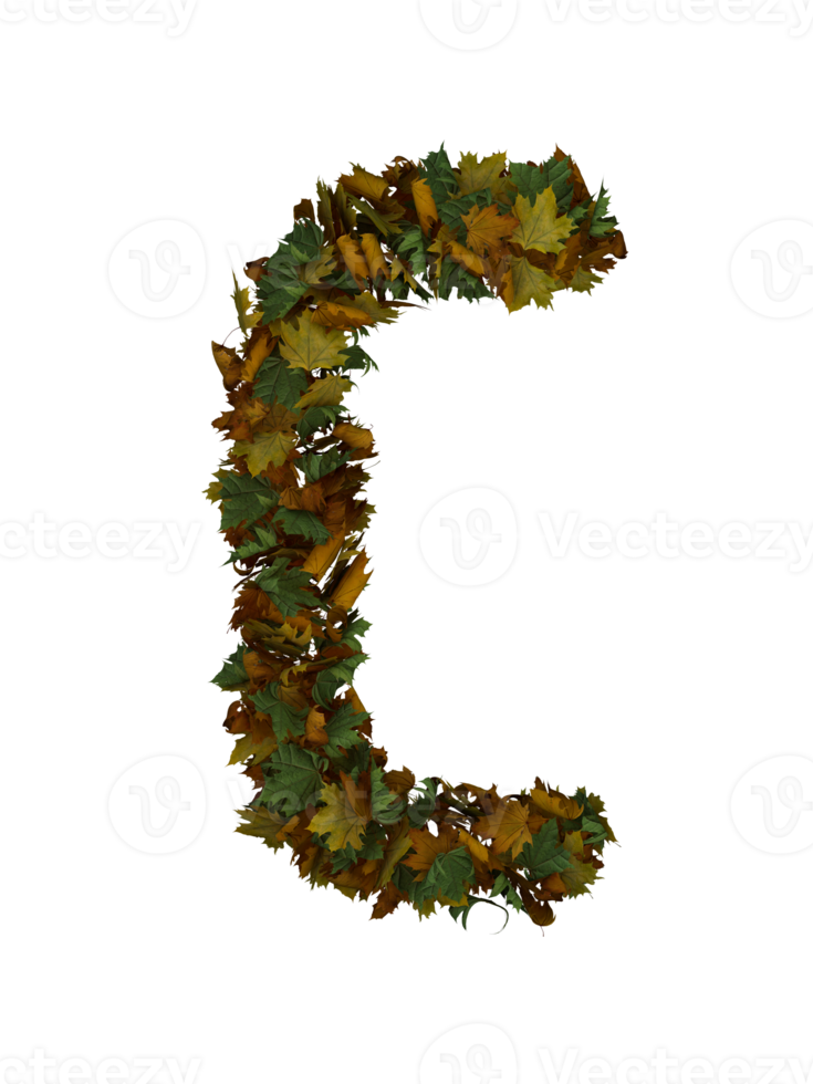 tekst gemaakt uit van herfst leafe lettertype c png