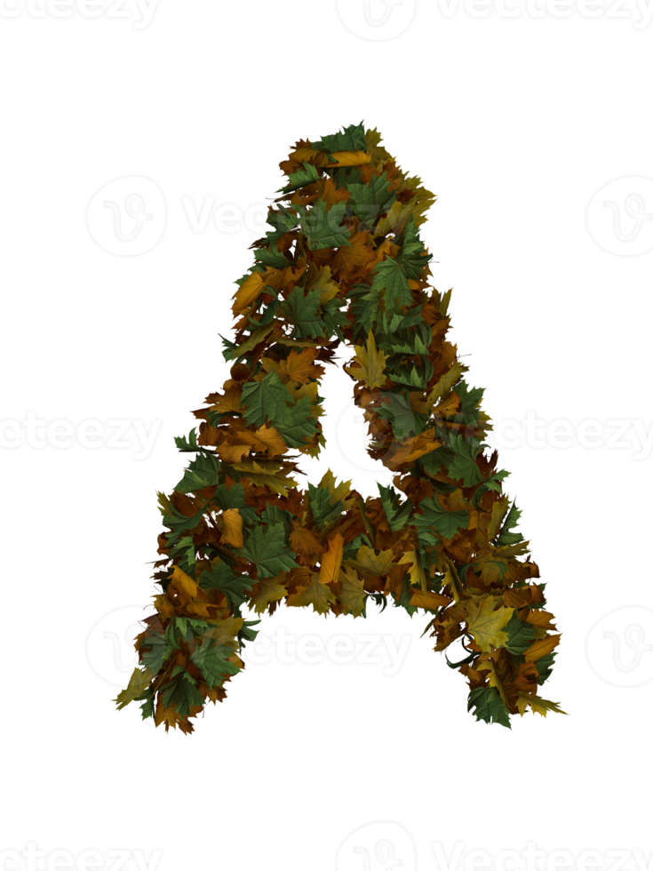 tekst gemaakt uit van herfst leafe lettertype een png